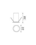 QUARK FI 2.8W 3000K WH Ideal Lux 327471