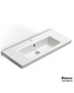 Νιπτήρας Πορσελάνης Urban 80x35 (1 οπή) Bianco Ceramica White 35080-300
