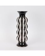 ΚΗΡΟΠΗΓΙΟ ΚΕΡΑΜΙΚΟ ΜΑΥΡΟ-ΛΕΥΚΟ 13x13x39.5cm Eurolamp 752-25060