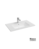 Νιπτήρας Πορσελάνης Flat 81,5x46,5 (1 οπή) Bianco Ceramica White 36080-300