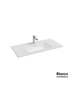 Νιπτήρας Πορσελάνης Flat 101,5x46,5 (1 οπή) Bianco Ceramica White 36100-300