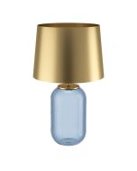 Πορτατίφ Μονόφωτο Ø35xH60,5cm 1xE27 Χρυσό Καπέλο & Πετρόλ Βάση Eglo Cuite 390064