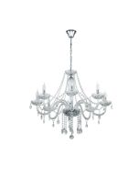 Πολυέλαιος Οκτάφωτος 82xH130cm 8xE14 Χρώμιο -Διάφανο Eglo Basilano 39101