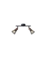 ΣΠΟΤ ΜΕ ΔΙΧΤΥ ΜΕΤΑΛΛΟ-ΞΥΛΟ 2ΦΩΤΟ 2XE14 Max 8W 255X80X145mm ΜΑΥΡΟ ARTE ILLUMINA MESHY Eurolamp 145-25256