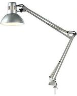 Φωτιστικό Γραφείου / Σχεδιαστηρίου με σφικτήρα Ασημί Perenz 4025A