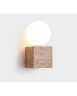 InLight Επιτοίχιο φωτιστικό γκρι από travertine marble 1XG9 D:10 x 20cm 43063