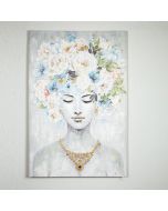 ΠΙΝΑΚΑΣ ΚΑΜΒΑΣ ΓΥΝΑΙΚΑ ΜΕ ΛΟΥΛΟΥΔΙΑ 80x3.5x120cm Eurolamp 755-12013