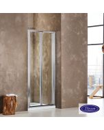 Πτυσσόμενη πόρτα καμπίνας ντουζιέρας Primus-Plus Bi-fold 90 ρυθμιζόμενη από 85,5 έως 89,5 εκ., Devon Clear Chrome BI090T-100