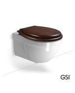 Λεκάνη Κρεμαστή CLASSIC με Απλό κάλυμμα MS87 Ξύλο, GSI White 871200W-300