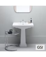 Νιπτήρας Πορσελάνης Classic 75x50 (1 οπή+2 προχ.) GSI White  8787-300