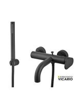 Μπαταρία Λουτρού Slim Vicario Black Matt 500100-400