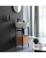 Έπιπλο μπάνιου Laila 2702-NROP με συρτάρι 2711-89 χωρίς νιπτήρα, Scarabeo  270211-NROP89