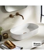Νιπτήρας Πορσελάνης 55x36 Bianco Ceramica White  31055-300