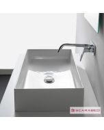 Νιπτήρας Πορσελάνης Teorema2.0 60x40 Scarabeo White 5101-300