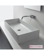 Νιπτήρας Πορσελάνης Teorema2.0 80x40 Scarabeo White 5102-300