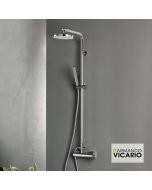 Μπαταρία Ντουζιέρας με Κεφαλή και Κολώνα μη ρυθμιζόμενου ύψους Industrial Vicario Chrome 512066-100