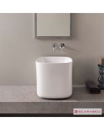 Νιπτήρας Πορσελάνης Moon 42x42 y.40 Scarabeo White 5503-300