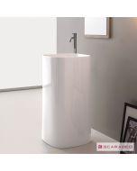 Νιπτήρας Πορσελάνης Moon 42x42 y.85 Scarabeo White 5510-300