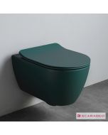 Λεκάνη Κρεμαστή MOON/50,5 Clean-Flush με κάλυμμα Slim Soft Close, Scarabeo Musk (verde) 552000SC-900