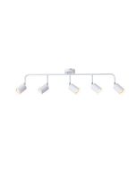 ΣΠΟΤ ΜΕΤΑΛΛΟ 5ΦΩΤΟ 5XGU10 Max 7W 800X230mm ΛΕΥΚΟ ARTE ILLUMINA OLYMP Eurolamp 145-25231