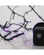 ΣΕΙΡΑ, 100 LED 3mm, 31V ΜΕΤΑΣΧΗΜΑΤΙΣΤΗ, 8 ΠΡΟΓΡΑΜΜΑΤΑ & ΜΝΗΜΗ, ΠΡΑΣΙΝΟ PVC ΚΑΛΩΔΙΟ, ΜΩΒ LED ΑΝΑ 5cm, ΠΡΟΕΚΤΑΣΗ ΠΑΡΟΧΗΣ 3m, ΙΡ44 Eurolamp 600-11504