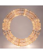 ΣΤΕΦΑΝΙ ΦΩΤΙΖΟΜΕΝΟ, 2880  ΘΕΡΜΑ LED, ΜΕ ΜΕΤΑΣΧΗΜΑΤΙΣΤΗ, ΧΑΛΚΟΥ, 50cm Eurolamp 600-22427