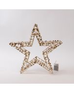 ΦΩΤΙΖΟΜΕΝΟ ΑΣΤΕΡΙ ΧΡΥΣΟ 38cm, 40 LED, ΜΠΑΤΑΡΙΑΣ 3XAA, TIMER, ΑΣΗΜΙ ΧΑΛΚΙΝΟ ΚΑΛΩΔΙΟ, ΘΕΡΜΟ ΛΕΥΚΟ LED, ΠΡΟΕΚΤΑΣΗ ΠΑΡΟΧΗΣ 30cm, IP20 Eurolamp 600-22579