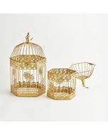 ΚΛΟΥΒΙ, ΜΕΤΑΛΛΙΚΟ, ΕΞΑΓΩΝΟ, ΧΡΥΣΟ, ΣΕΤ 2 ΤΜΧ, 26x23x43cm ΚΑΙ 20x18x34cm Eurolamp 600-44155