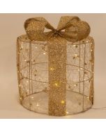 ΦΩΤΙΖΟΜΕΝΑ ΣΤΡΟΓΓΥΛΑ ΔΩΡΑ 15-20-25cm, ΜΠΑΤΑΡΙΑΣ, TIMER, ΧΡΥΣΟ ΜΕ ΠΕΡΛΕΣ, ΘΕΡΜΟ ΛΕΥΚΟ LED, IP20 Eurolamp 600-44342