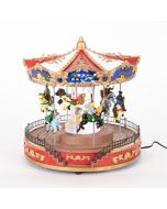 ΚΑΡΟΥΖΕΛ ΜΕ ΑΛΟΓΑΚΙΑ, ΜΟΥΣΙΚΗ ΚΑΙ ΚΙΝΗΣΗ, ΜΕ ΜΕΤΑΣΧΗΜΑΤΙΣΤΗ, 25,3Χ25,1Χ26,3cm Eurolamp 600-46365