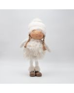 ΚΟΡΙΤΣΑΚΙ POM POM ΜΕ ΛΕΥΚΑ ΡΟΥΧΑ, 43cm Eurolamp 600-46643