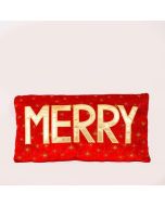 ΜΑΞΙΛΑΡΙ ΚΟΚΚΙΝΟ ΜΕ ΧΡΥΣΗ ΕΠΙΓΡΑΦΗ ''MERRY'', 35cm Eurolamp 600-46652