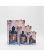 ΒΙΒΛΙΑ ΔΙΑΚΟΣΜΗΤΙΚΑ, ΜΕ ΦΑΝΑΡΑΚΙ,  ΞΥΛΙΝΑ, ΣΕΤ 3 ΤΜΧ, 30x22x7.5,  23x17.5x6 ΚΑΙ 16x11x5 Eurolamp 600-47042