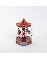 ΜΙΚΡΟ ΚΑΡΟΥΖΕΛ,  ΜΕ ΦΩΣ, ΜΟΥΣΙΚΗ ΚΑΙ ΚΙΝΗΣΗ, ΜΠΑΤΑΡΙΑΣ, 12.5x13x18.8cm Eurolamp 600-47710