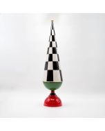 ΜΕΤΑΛΛΙΚΟ ΔΕΝΤΡΟ, ΜΑΥΡΟ ΚΑΡΟ ΜΕ ΚΟΚΚΙΝΟ, 55cm Eurolamp 600-47986