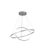 Κρεμαστό φωτιστικό LED 58W 3CCT by switch on base D:60cm 6095-B-Silver