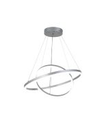 Κρεμαστό φωτιστικό LED 58W 3CCT by switch on base D:60cm 6095-B-Silver