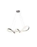 Κρεμαστό φωτιστικό LED 60W 3CCT by switch on base σε χρώμιο D:120cm 6099-Chrome