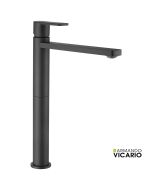 Μπαταρία Νιπτήρα Υψηλή με Βαλβίδα Clic-Clac Glam Vicario Black Matt 610041-400
