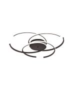 Πλαφονιέρα οροφής LED 100W 3CCT σε μαύρη απόχρωση D:95cm 6111-A