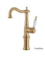 Μπαταρία Νιπτήρα Υψηλή με Βαλβίδα Clic-Clac Oxford Bugnatese Bronze 6317-220