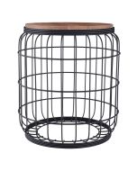 TBH-07 BK ΤΡΑΠΕΖΑΚΙ ΜΑΥΡΟ ΚΙΟΥΡΤΟΣ ΠΛΕΓΜΑ ΜΕ ΞΥΛΟ ARlight 7302012