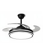 SE LED 36 FAMA BLACK FAN 105x35cm 36W IP20 3CCT WITH MEMORY 2 YEARS WARRANTY HOMELIGHTING 77-50618