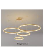 SE LED 4 KANKO PENDANT GOLD 96w  3CCT 80x60x40x20cm IP20 220V 2YEARS WARRANTY Α2 HOMELIGHTING 77-50669