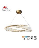 SE LED 60 OVELA ROSE GOLD Φ60cm 3CCT REMOTE CONTROL 2 YEARS WARRANTY HOMELIGHTING 77-51192