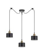 SE21-BR-10-BL3-MS1 MAGNUM BRONZE Black Metal Shade Pendant+ HOMELIGHTING 77-8762