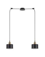 SE21-BR-10-BL2-MS1 MAGNUM BRONZE Black Metal Shade Pendant+ HOMELIGHTING 77-8763