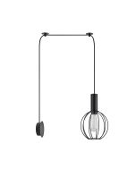 SE21-BL-4-NM1W-GR2 ADEPT TUBE Black Matt Wall Lamp Black Metal Grid+ HOMELIGHTING 77-8814