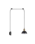 SE21-BR-10-BL1W-MS3 MAGNUM BRONZE Black Metal Shade Wall Lamp+ HOMELIGHTING 77-8898