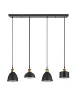 SE21-BR-10-4BL-MS123 MAGNUM FLEX Bronze Metal Pendant Black Metal Shade+ HOMELIGHTING 77-8972